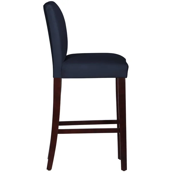 Hendrix Bar Stool with Espresso Legs Navy Velvet - Cloth & Co.