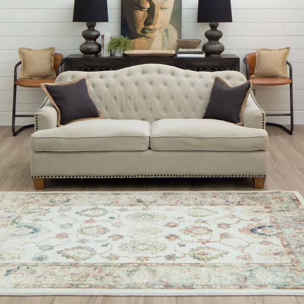 Mohawk Home Lancaster Water 9 ft. x 12 ft. Floral Area Rug