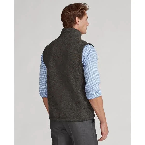 Ralph Lauren Men's Fleece Mockneck Vest - Size 2XL Tall in Windsor Heather