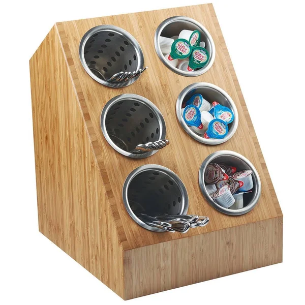 Cal-Mil - 1426-60 - 6-Hole Bamboo Cylinder Display