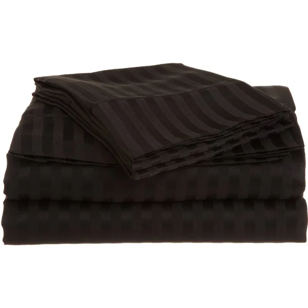 Superior Wrinkle Resistant Stripe Microfiber Deep Pocket Sheet Set (Orange - Full)