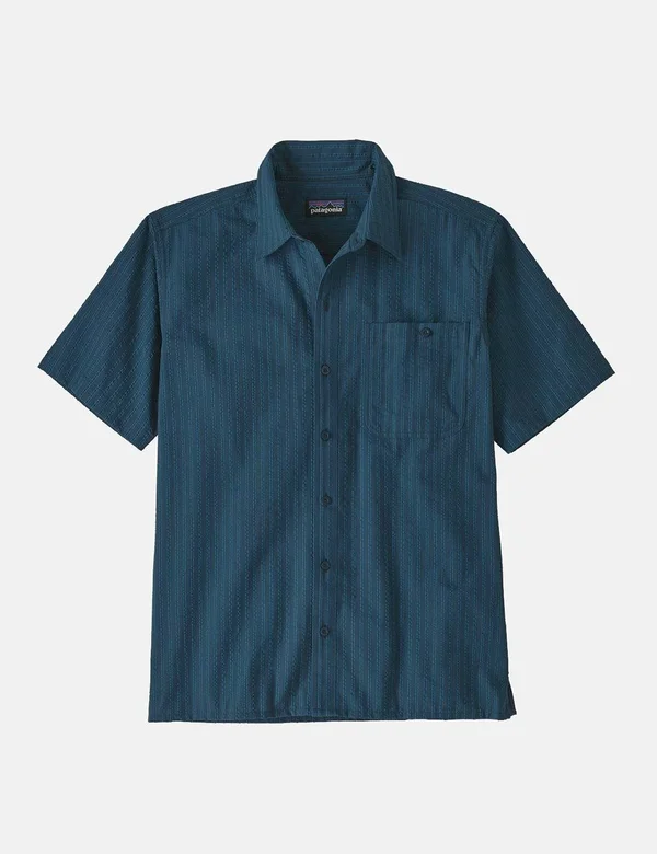 Patagonia Puckerware Shirt (Sandbank) - Stone Blue - Blue, S
