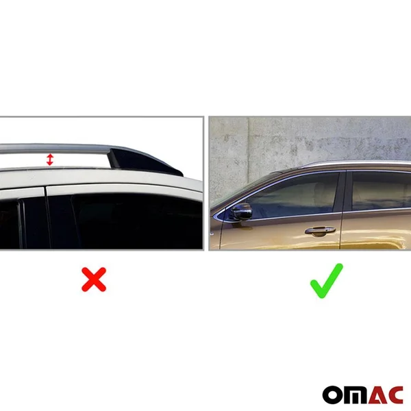 OMAC Automotive Exterior Accessories Roof Rack Crossbars - Aluminum Black Roof Top Cargo Racks, Luggage Ski Kayak Bike Carriers