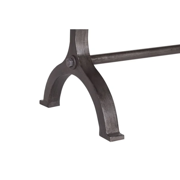 Casartis Living Dala Industrial Iron & Acacia Natural Edge Dining Bench, 56-Inch - Single - Brown - Dining Height