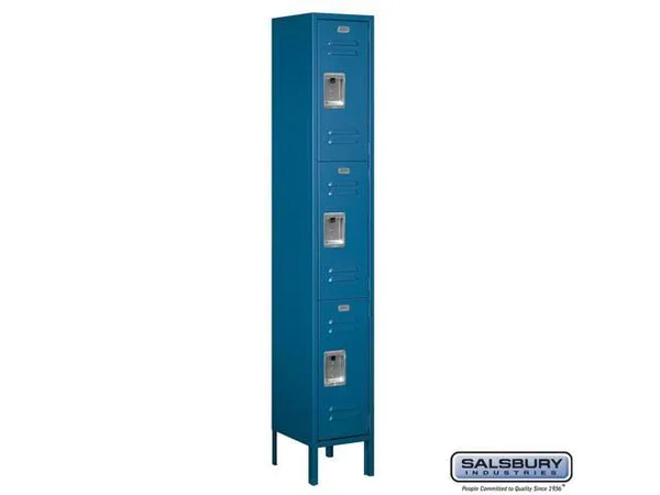 Salsbury Industries Tan-Triple Tier Standard Metal Locker-6 Feet x 12inches