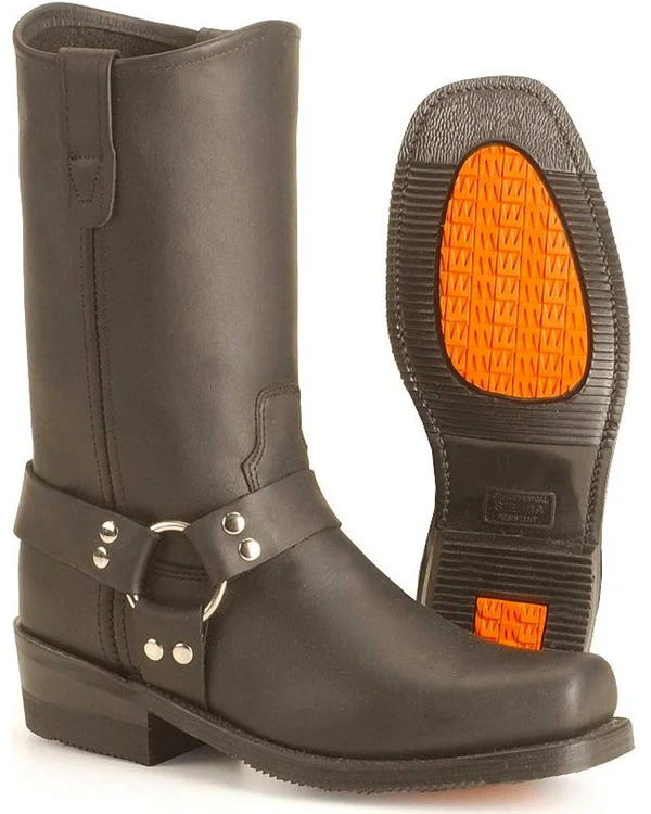 Double-H Men's Barry Black Boots - Size 14