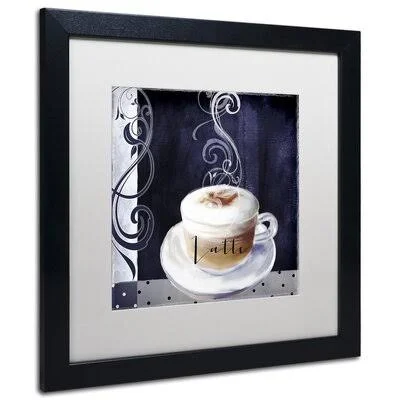 Trademark Fine Art &Cafe Blue II& by Color Bakery Framed Graphic Art - Mat Color: White, Size: 16x22 H x 16x22 W x 0.5x22 D