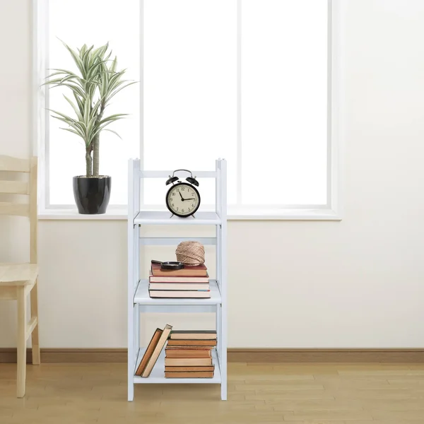 Casual Home 3-Shelf Folding Bookcase 14x22 Wide - White
