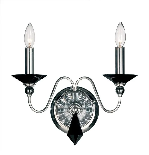 Schonbek - 9672-40CL - Jasmine 2 Light Silver & Clear Wall Sconce