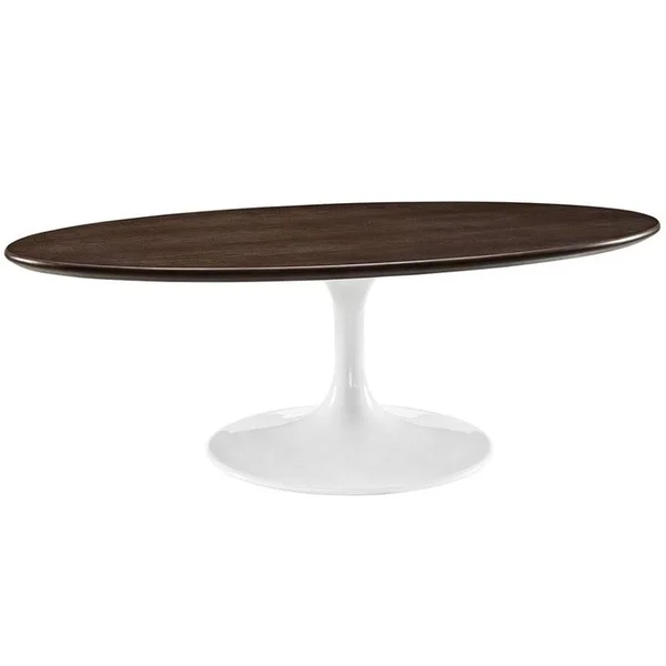 Pemberly Row 48x22 Oval Coffee Table in Walnut - PR-4753-1532845