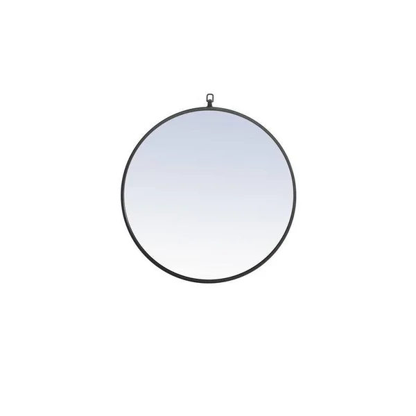 Carson Carrington Labbemala Metal Frame Round Mirror - 39x22 Diameter - Blue