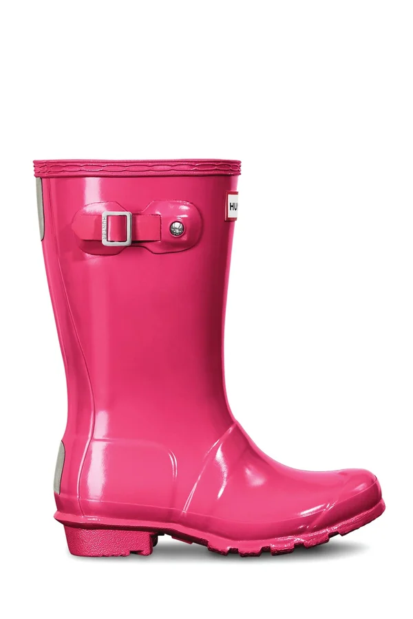Hunter Original Kids Gloss Boots Bright Pink