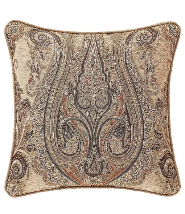 J. Queen New York Luciana 20x22 Square Throw Pillow in Beige