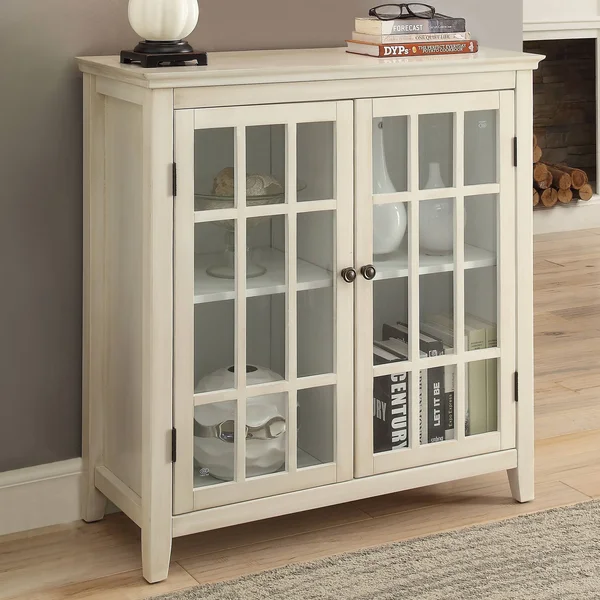 Naples Park 2 Door Accent Cabinet Beachcrest Home Color: Egg Shell White