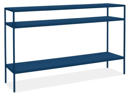 Room & Board - Modern Slim Console Table 12D 48W 29h in Indigo Blue