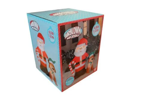 Gemmy 87868 Airblown Santa and Dog - 4'