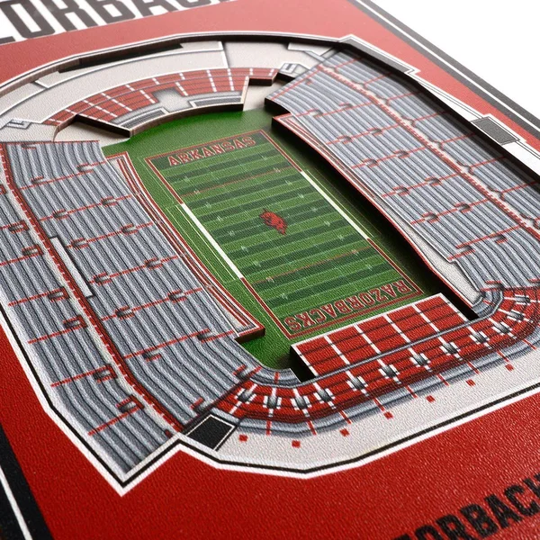 You The Fan Multi NCAA Arkansas Razorbacks 3D Stadium Banner-8x32