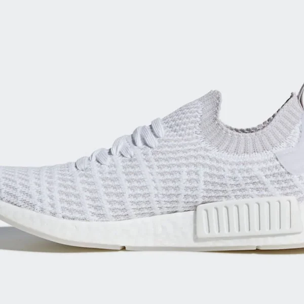 White Adidas Originals NMD R1 STLT Primeknit Size 9