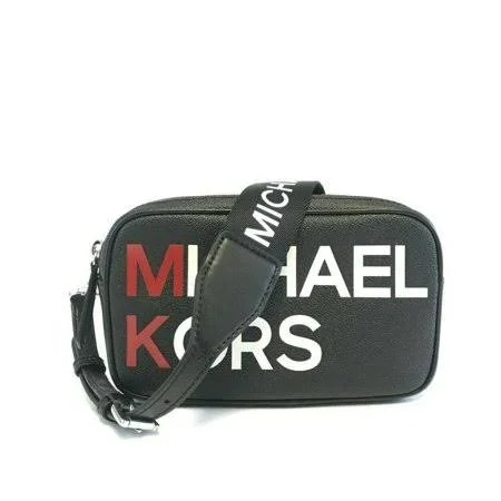 Michael Kors Lacey Small Camera Crossbody Bag Black White