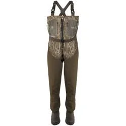 Drake TZip Guardian Elite 4-Layer Wader with Tear-Away Liner, Mossy Oak Bottomland, Men's Size 10