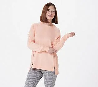zuda Regular Z-Knit Tunic PulloverSweatshirt, Size 4X, Sunset Peach