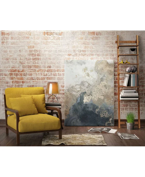 Giant Art 36x22 x 24x22 Ocean Splash II Version Museum Mounted Canvas Print - Blue