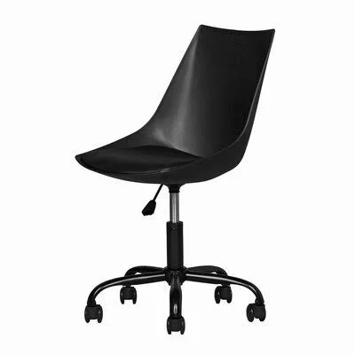 Moorefield Mid Back Task Chair George Oliver Frame Color: Black, Upholstery Color: Black