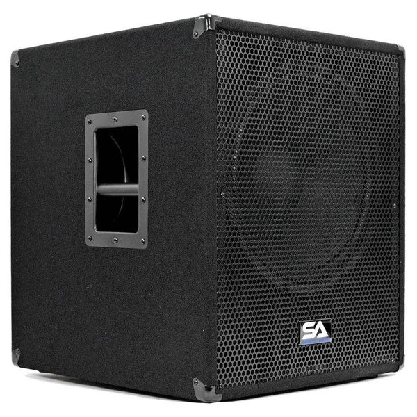 Seismic Audio - Shockwave-15 - Powered 15 inch Pro Audio/DJ Subwoofer Cabinet with Class D Amp 1000 Watts, Size: Medium