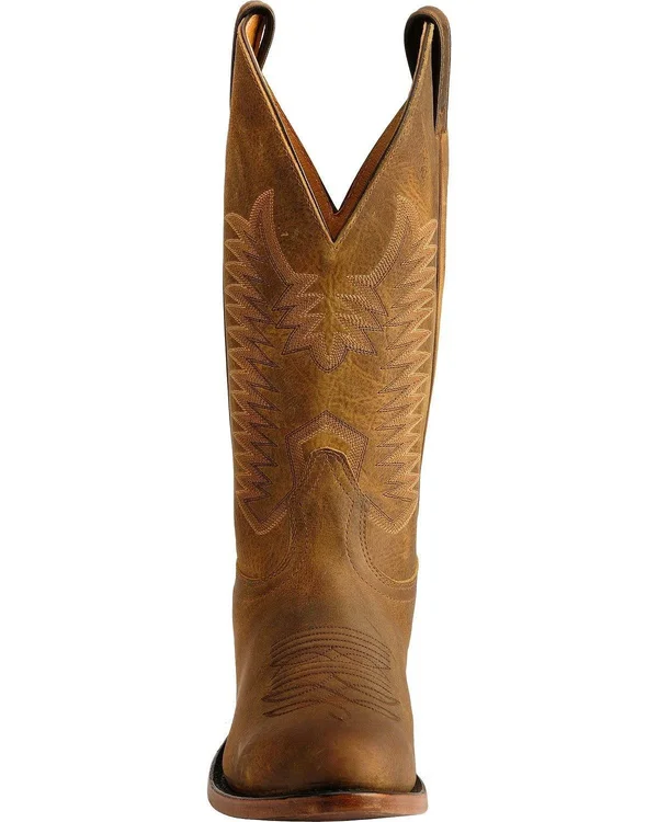 Boulet Western Boots Mens Cowboy Leather 1828 Hill Billy Golden