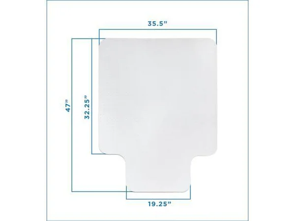 Mount-It! Clear Chair Mat for Carpet - Studded Office Chair Floor Protector, Use in Home or Office, 47? x 35.5?