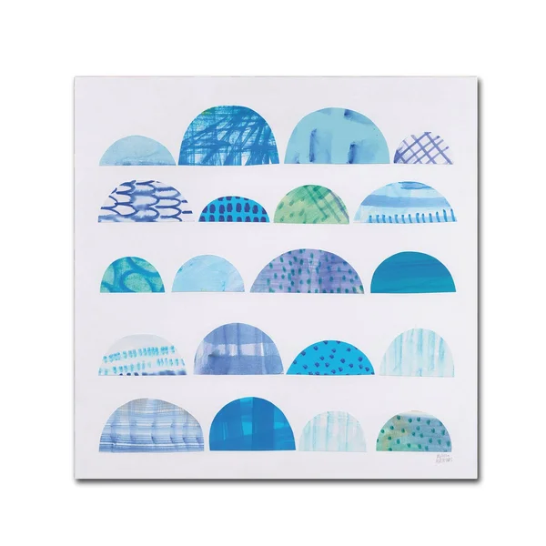 Trademark Fine Art 'Half Moon Abstract I' Canvas Art by Melissa Averinos - Size: 18 x 18