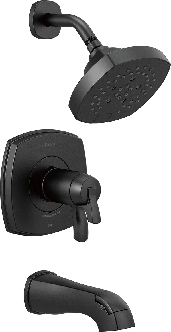Delta T17T476-BL Stryke 17 Thermostatic Tub and Shower Only Matte Black
