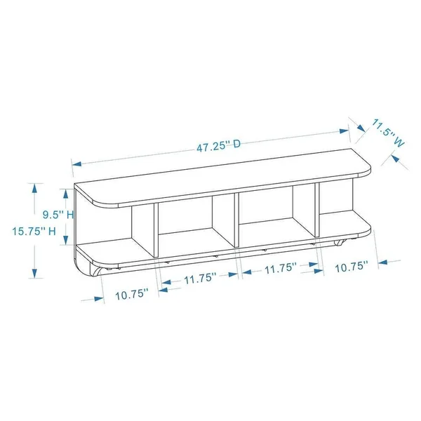 Vanity Art Entryway 5 Brown Hook Wall Mounted Coat Rack with Storage Hanging Shelf Entryway Organizer We-6706-bw - Men's, Size: L
