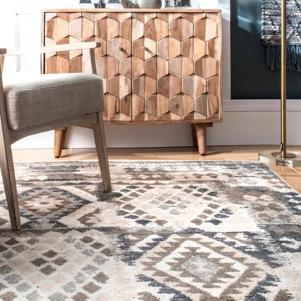 nuLOOM Kassidy Modern Nordic Abstract Beige 9 ft. x 12 ft. Area Rug