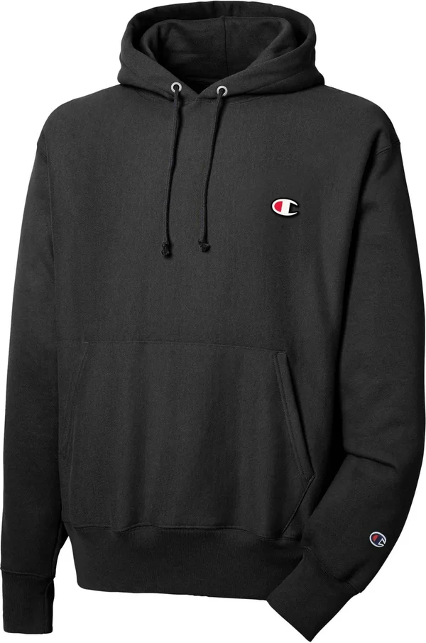 Champion Men's Life REVERSE Weave Pullover Hoodie - Black, M