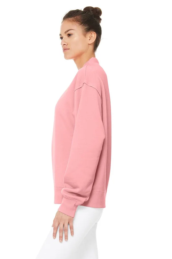 Alo Yoga, Freestyle Sweatshirt in Macaron Pink, Size: Medium