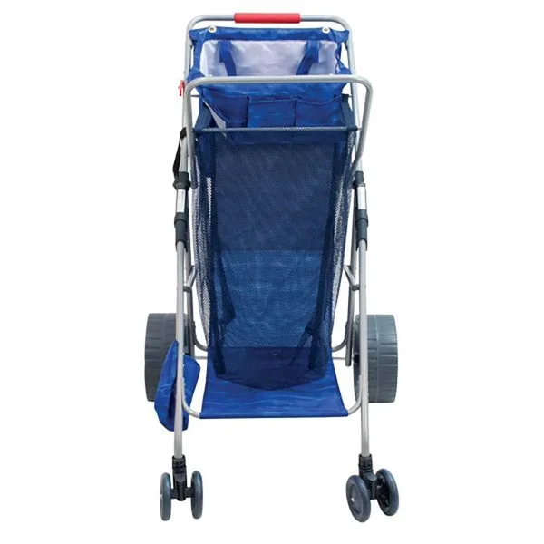 Rio Brands Deluxe Wonder Wheeler Portable Folding Outdoor Utility Cart, Blue