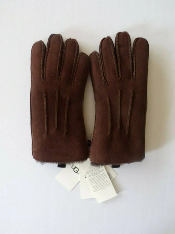 Ugg Men's Shearling 3pt Glove Sheepskin in Chocolate, Size M