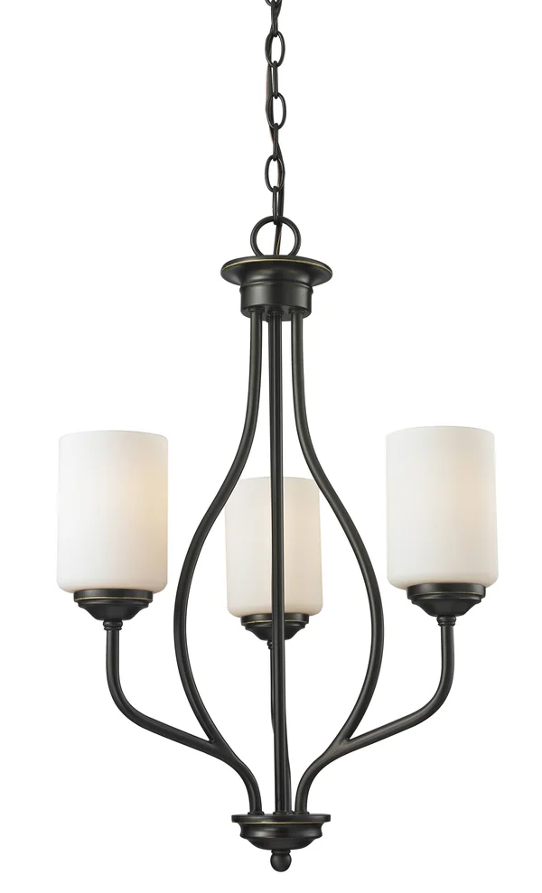 Z-Lite 414-3 Cardinal 3-Light Chandelier - Olde Bronze