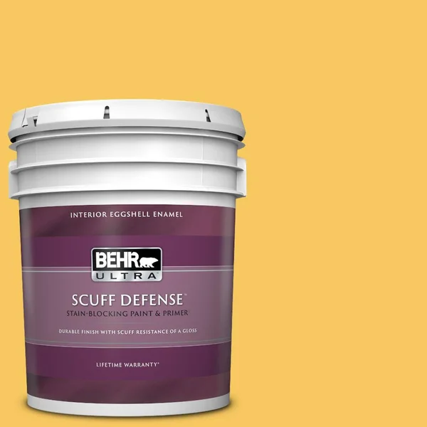 BEHR Ultra 5 gal. #P280-5 Little Sun Dress Extra Durable Eggshell Enamel Interior Paint & Primer