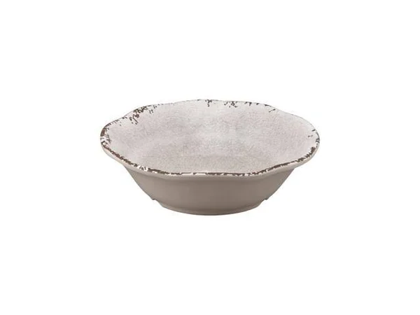 Gourmet Art 16-Piece Crackle Melamine Dinnerware Set - Cream, Service for 4. Incl