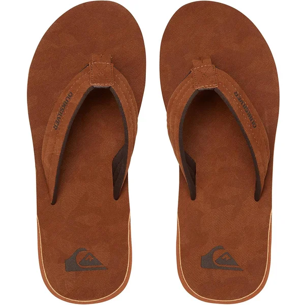 Quiksilver Carver Nubuck Flip Flops - Brown
