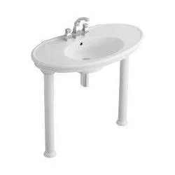 AF Supply - Villeroy and Boch 7140A1R1 Villeroy & Boch Vanity Washbasin - 39 3/8&& x 20 7/8&&, Overflow, 3 Faucet Holes
