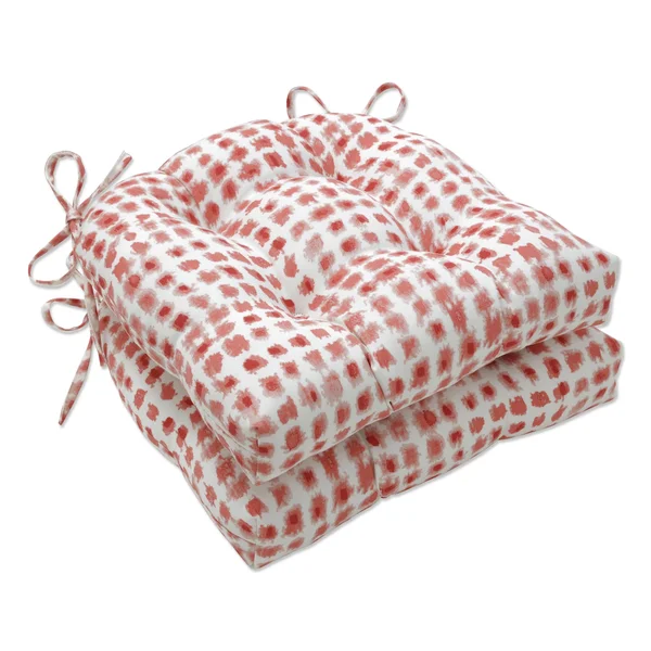 Pillow Perfect - Alauda Coral Isle Deluxe Tufted Chairpad