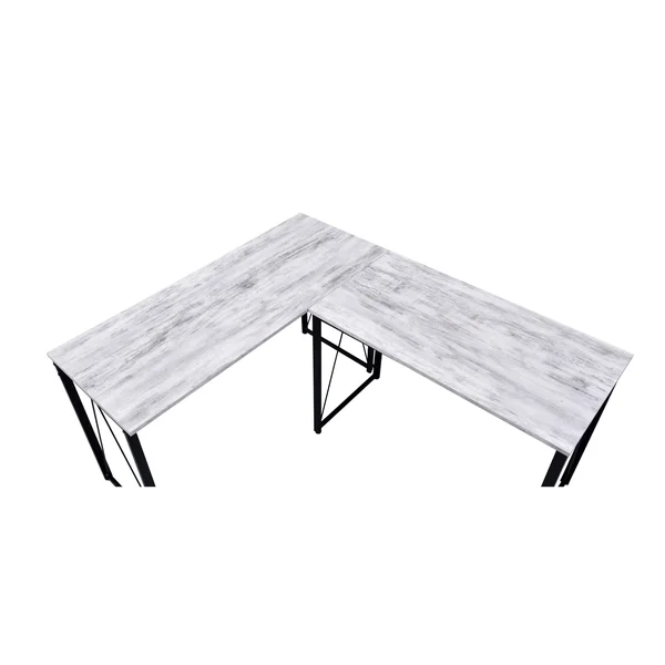 Acme Zaidin Writing Desk Antique White & Black Finish