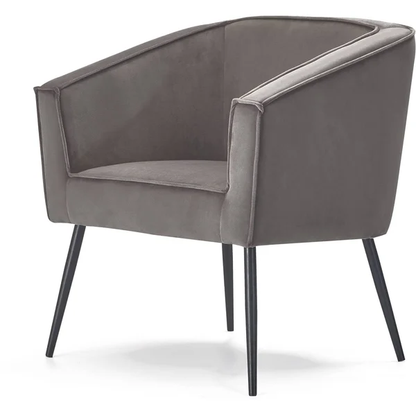 Adore Decor Rani Velvet Accent Chair Gray