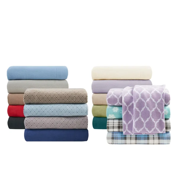 Porch & den Herron Microfleece Bed Sheet Set - Full - Ivory