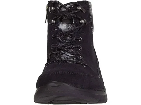 Skechers Women's on The Go Glacial Ultra - Timber Boots - Black/Gray, 7.5