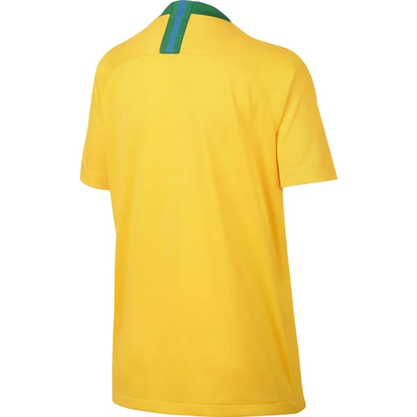 Nike Brazil 2018 Youths Stadium Home SS Shirt Midwest Gold Lucky Green