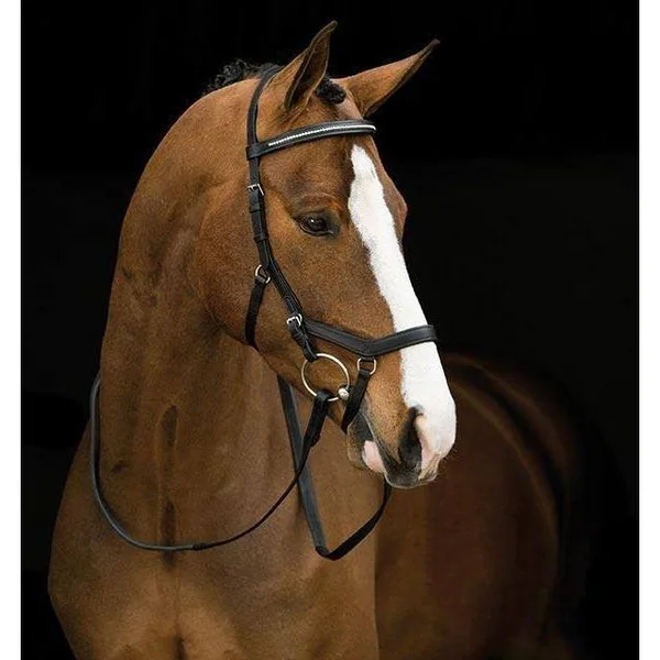 Rambo Micklem Diamante Competition Bridle - Black